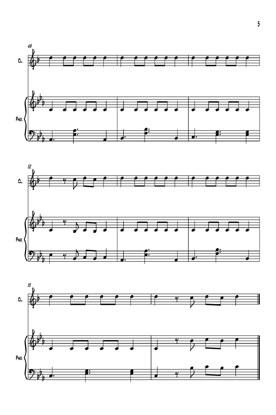 Apt. Apt. Clarinet Solo scores gallery preview page 5