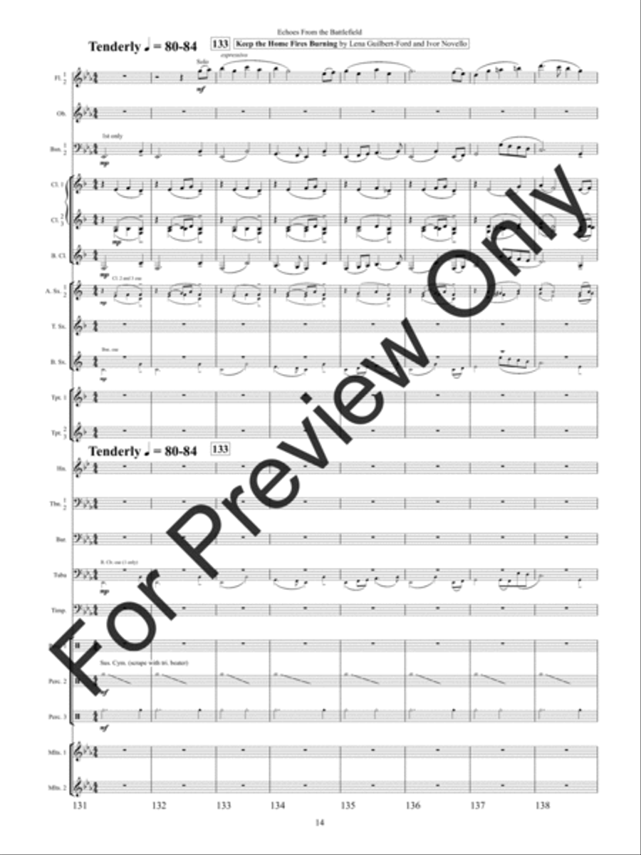 Echoes from the Battlefield (Score) Concert Band scores gallery preview page 17