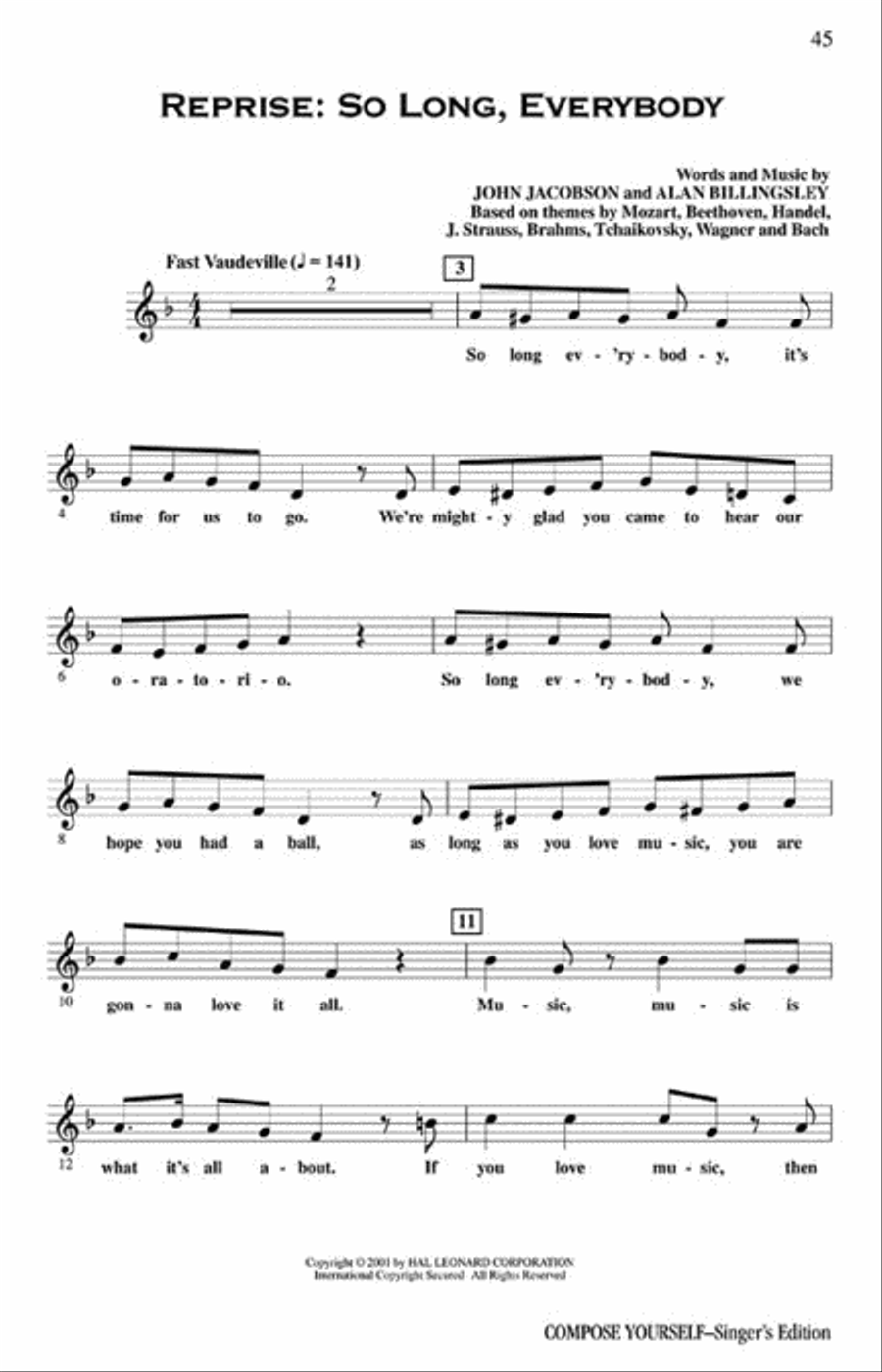Compose Yourself (A Musical for Young Voices) Children's Choir scores gallery preview page 6