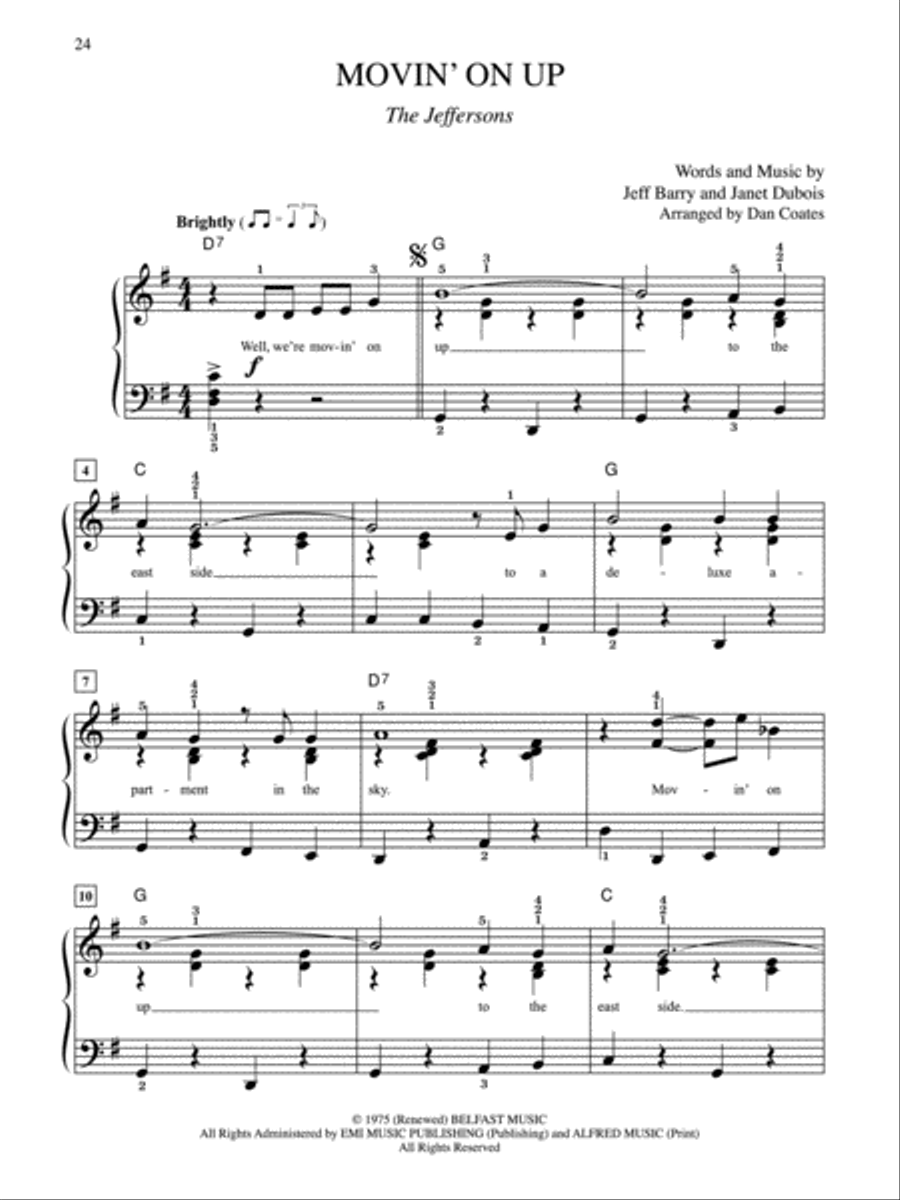 10 for 10 Sheet Music TV Themes Easy Piano scores gallery preview page 5