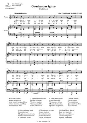 Gaudeamus igitur (Solo Song) (A Major)