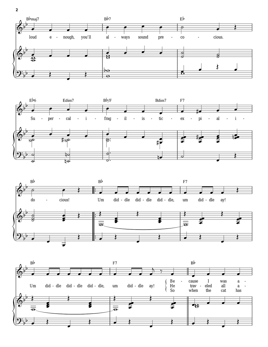 Supercalifragilisticexpialidocious (from Mary Poppins) Guitar scores gallery preview page 2