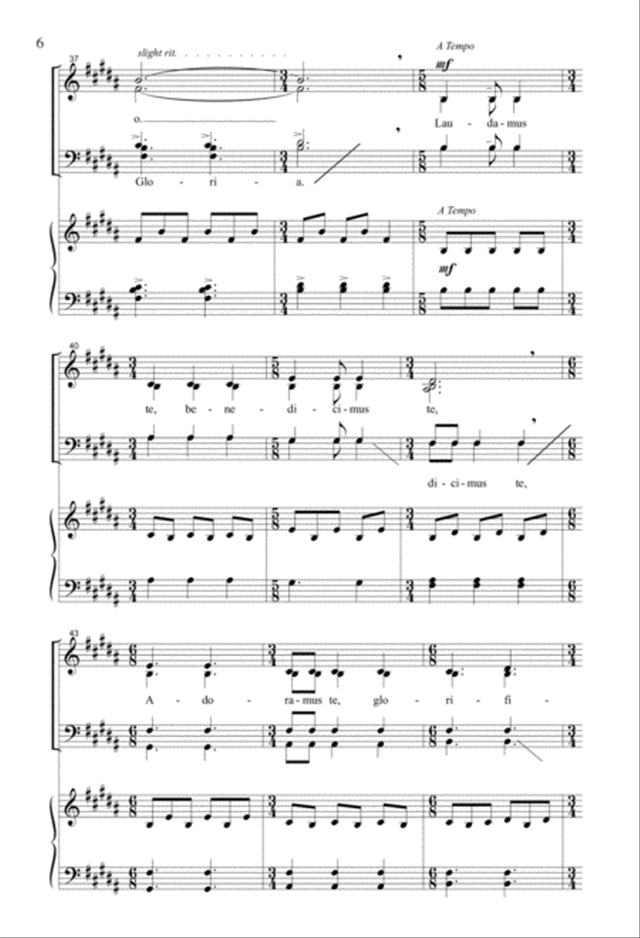 Gloria 4-Part scores gallery preview page 5