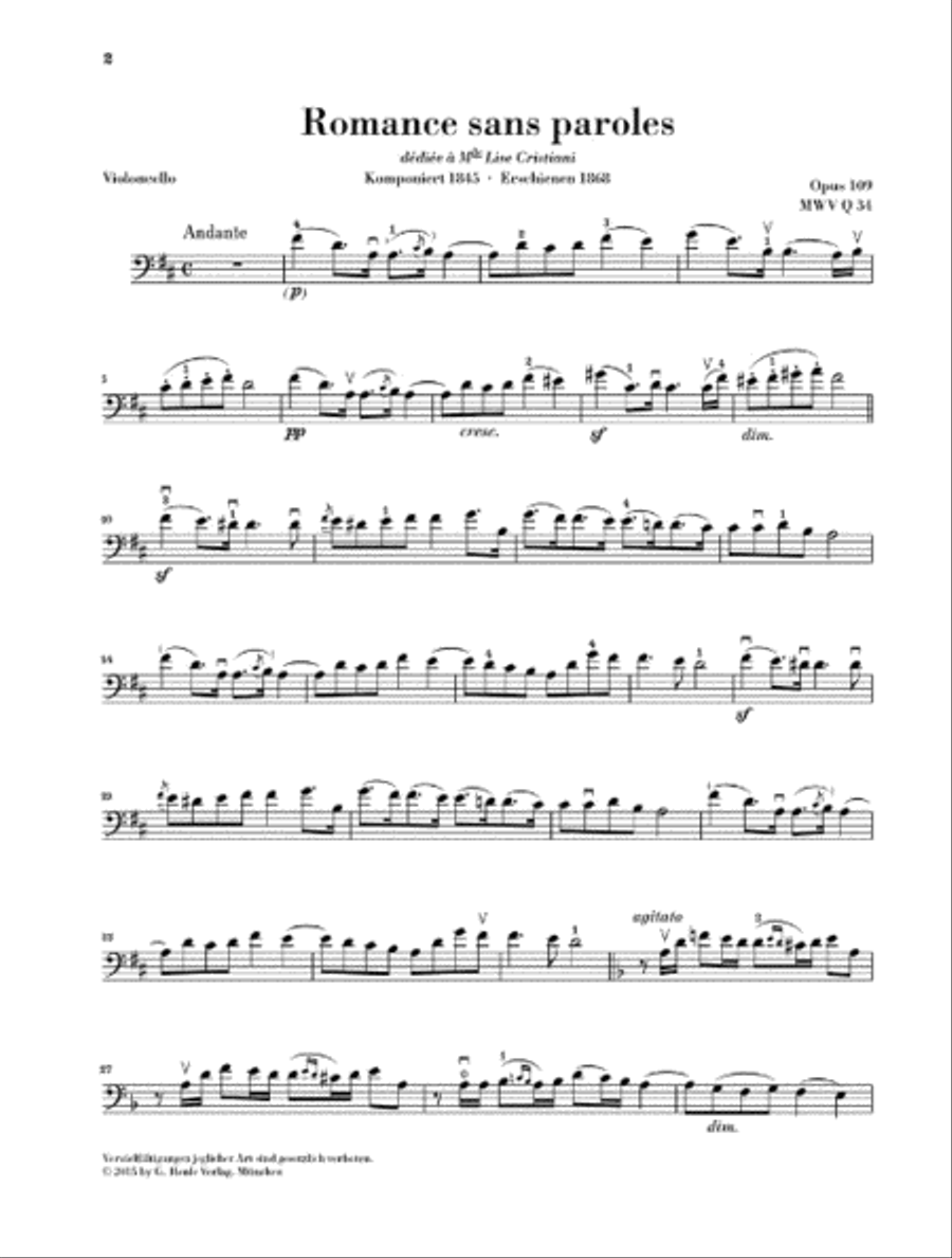 Romances sans paroles, Op. 109 Piano Accompaniment scores gallery preview page 5