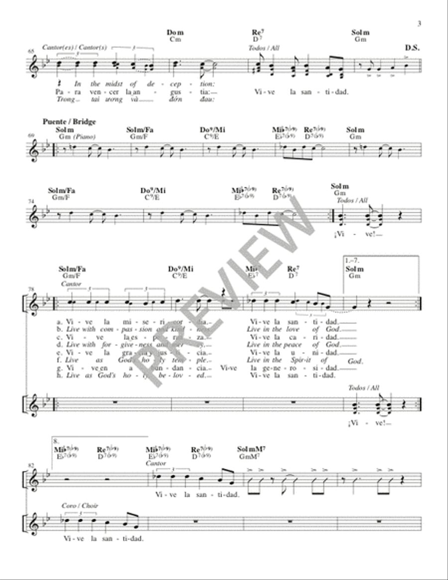 Vive la Misericordia, Vive la Santidad - Guitar edition Guitar scores gallery preview page 4