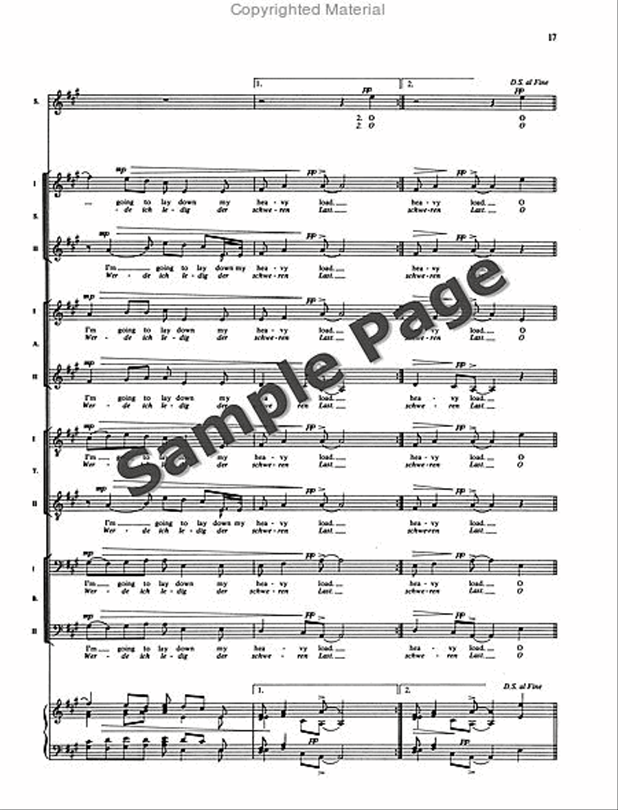 5 Negro Spirituals SSAATTBB scores gallery preview page 20