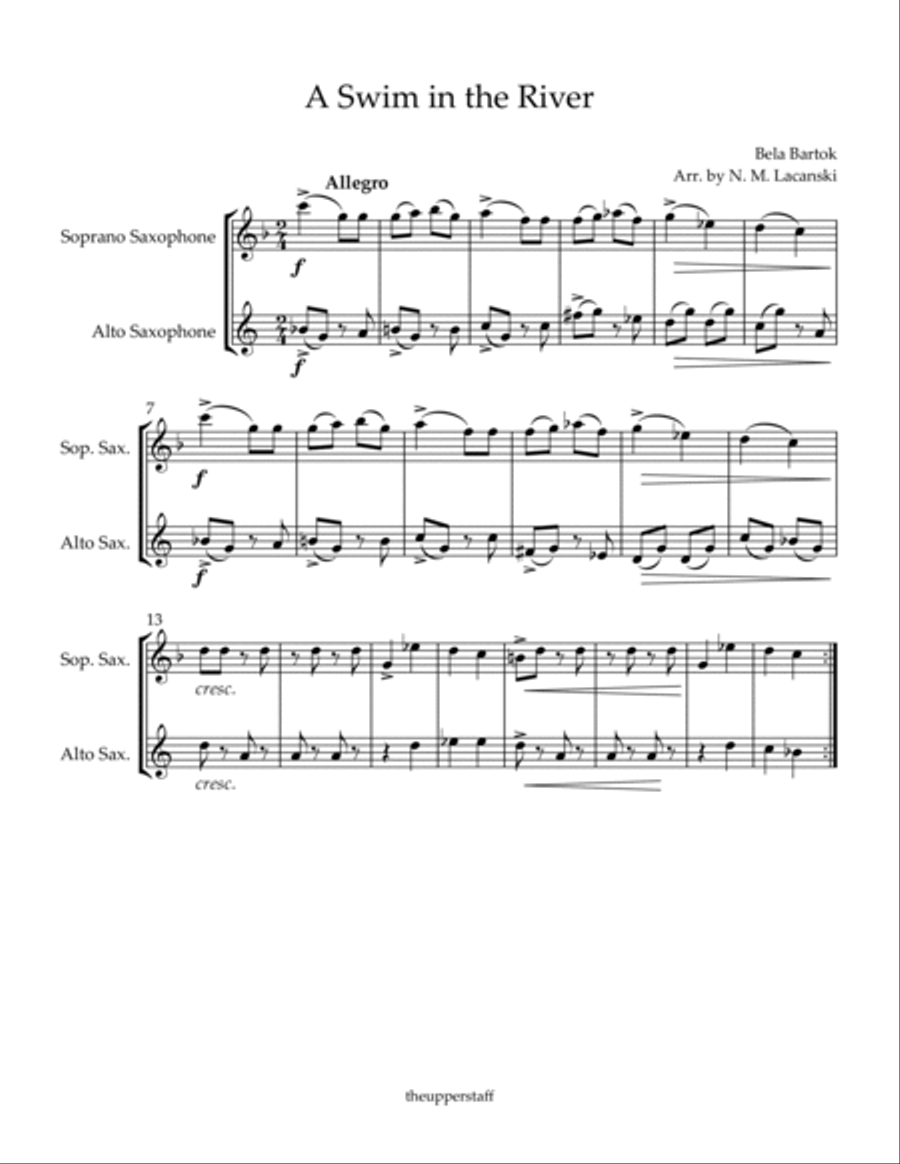 A Swim in the River Woodwind Duet scores gallery preview page 2