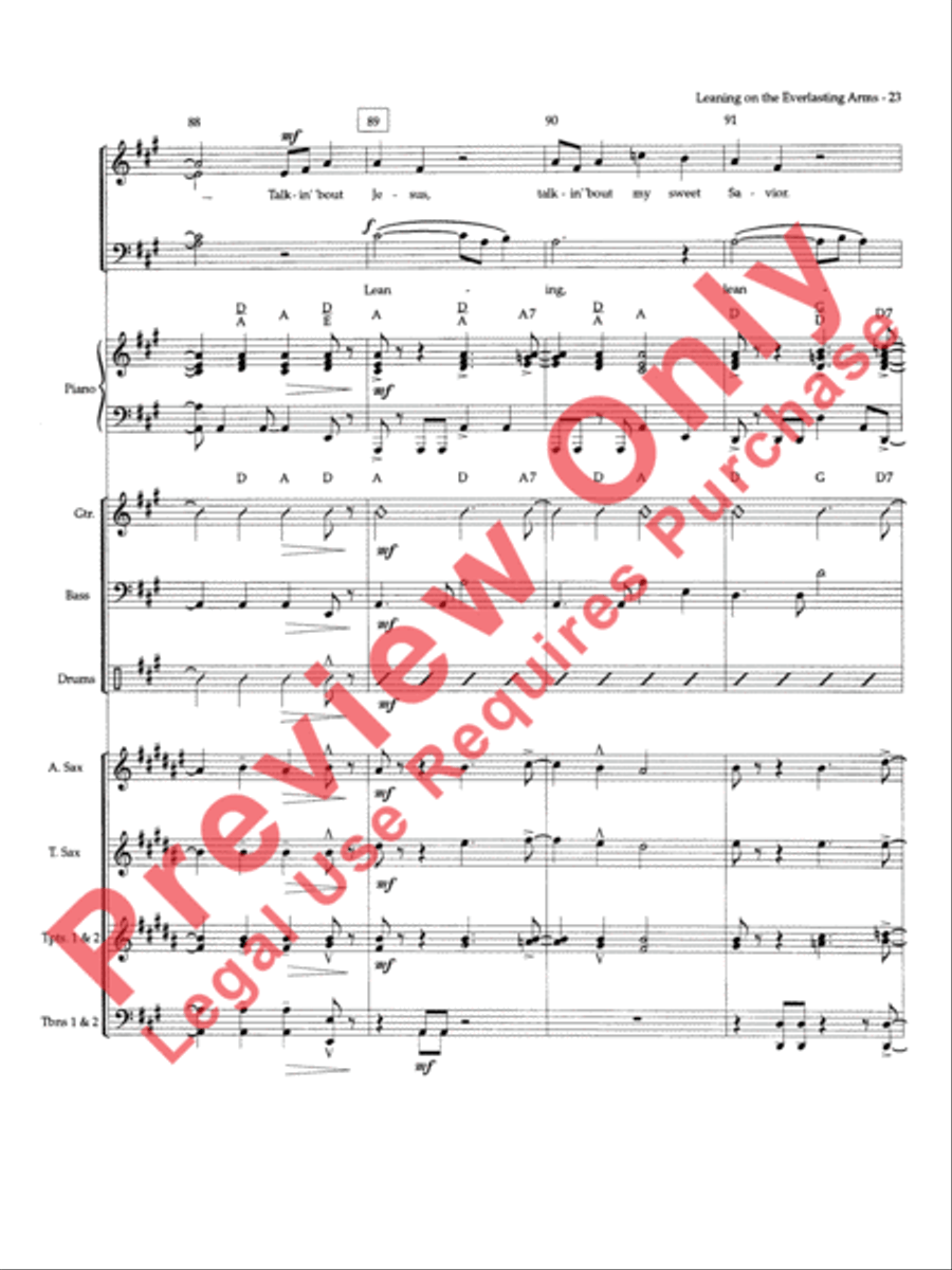 Leaning on the Everlasting Arms Choir scores gallery preview page 56