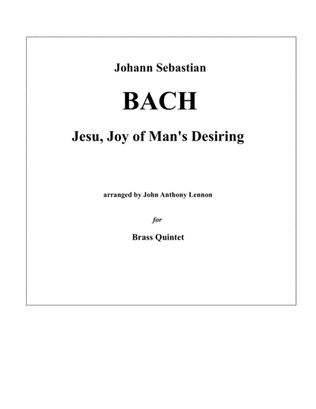 Book cover for Jesu Joy of Man’s Desiring for Brass Quintet