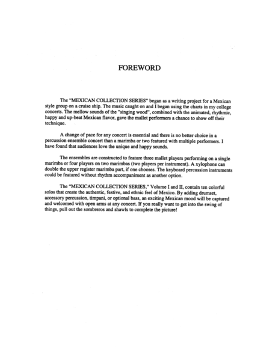 The Mexican Collection, Volume 1 Percussion Ensemble scores gallery preview page 6