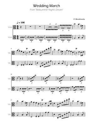 Wedding March - Viola Duet F.Mendelssohn