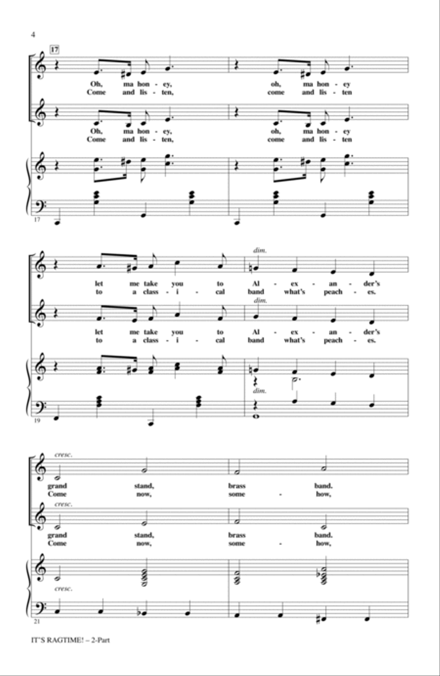 It's Ragtime! 2-Part scores gallery preview page 3