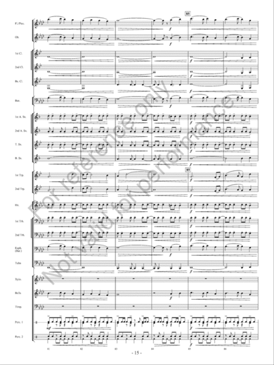 On The Banks… Concert Band scores gallery preview page 16
