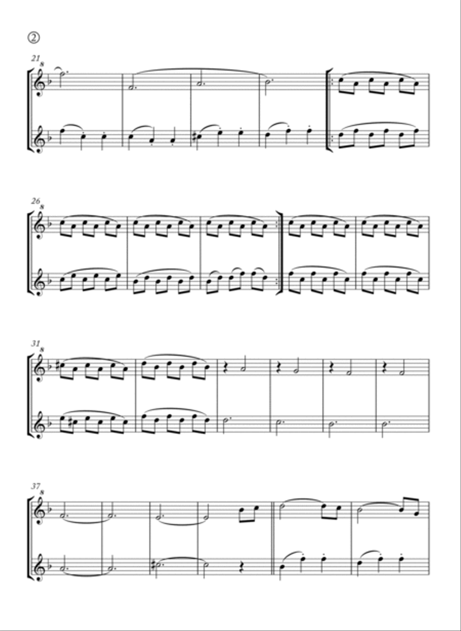Je Te Laisserai Des Mots Woodwind Duet scores gallery preview page 2