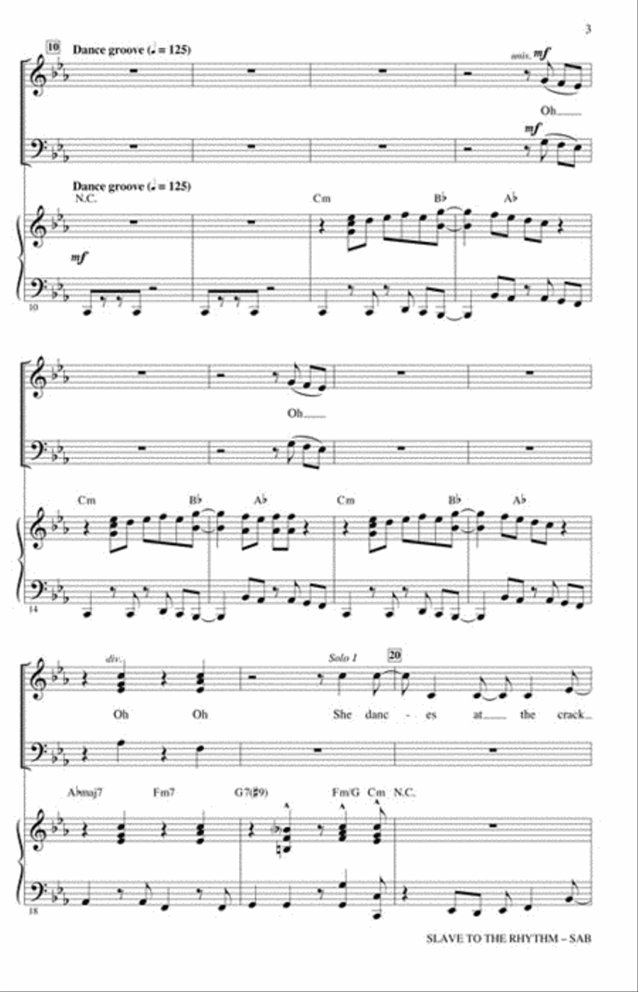 Slave to the Rhythm 3-Part scores gallery preview page 3