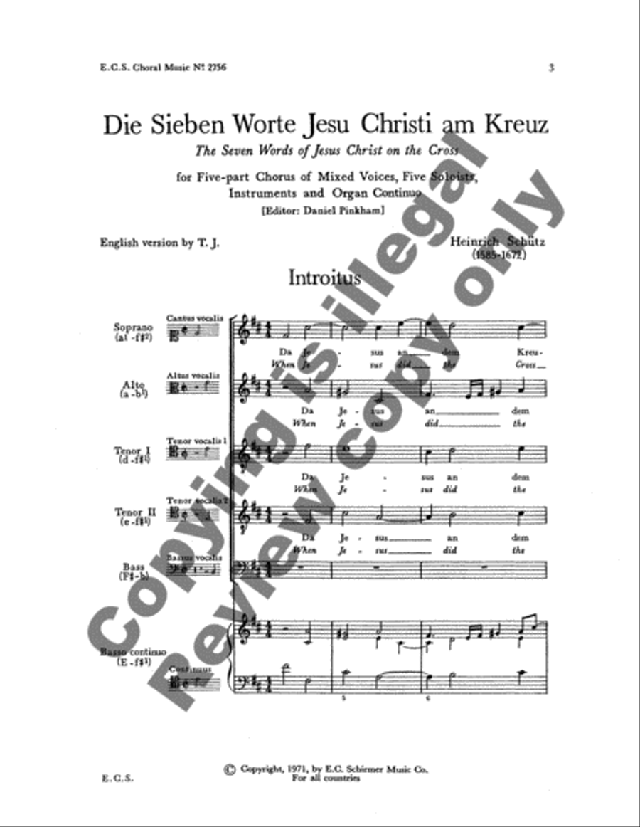 Die sieben Worte Jesu Christi am Kreuz (The Seven Last Words of Jesus Christ) SATTB scores gallery preview page 3