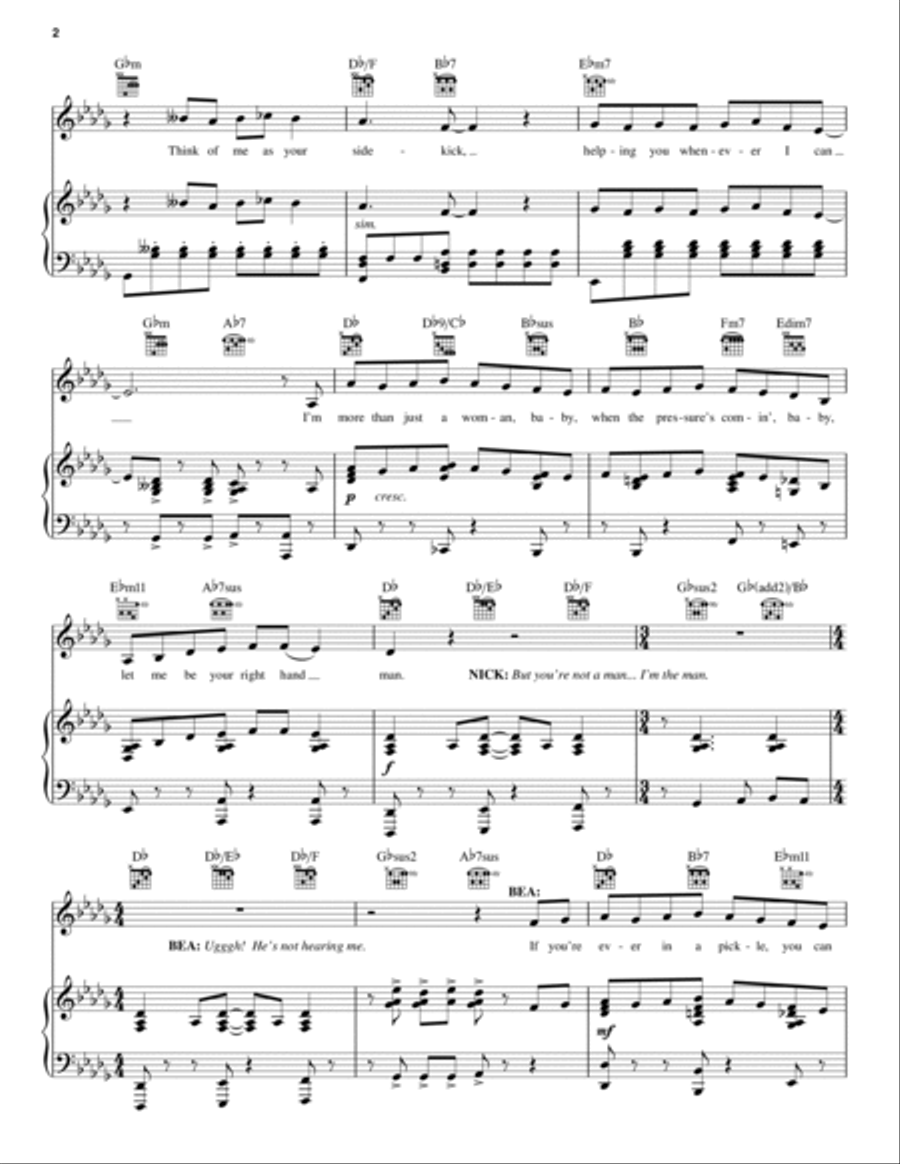 Right Hand Man Piano, Vocal, Guitar scores gallery preview page 2