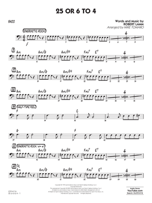 Book cover for 25 Or 6 To 4 (arr. Mike Tomaro) - Bass