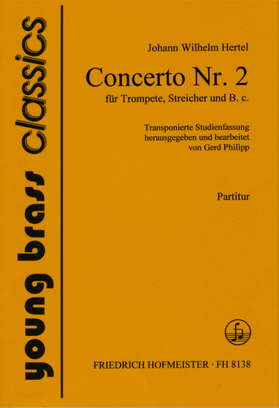 Concerto Nr. 2 für Trompete, Streicher und B.c./ Partitur Trumpet scores gallery preview page 1