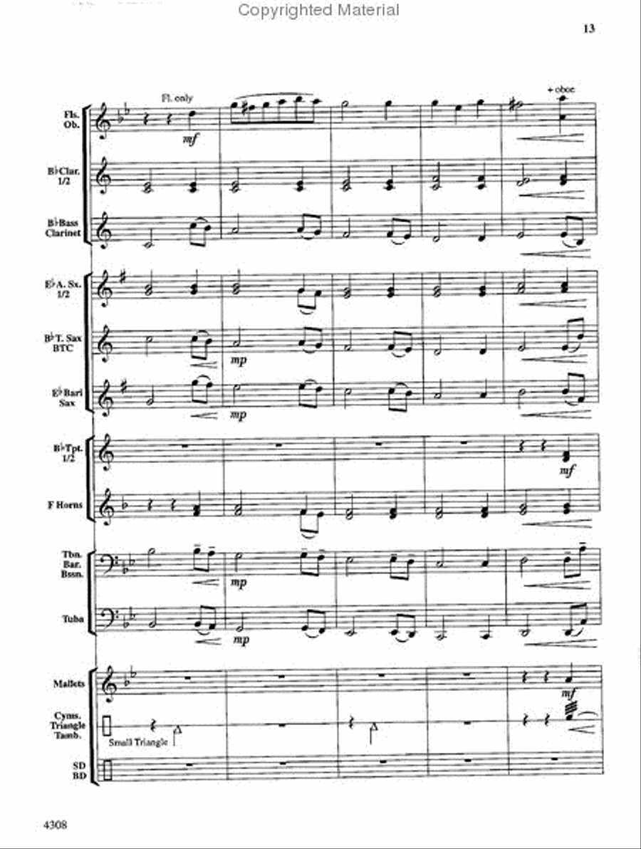 A Celebration Overture Concert Band scores gallery preview page 12
