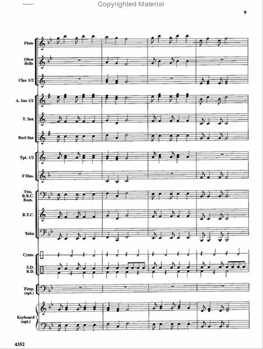 Hometown Hoedown Hometown Hoedown Concert Band scores gallery preview page 10