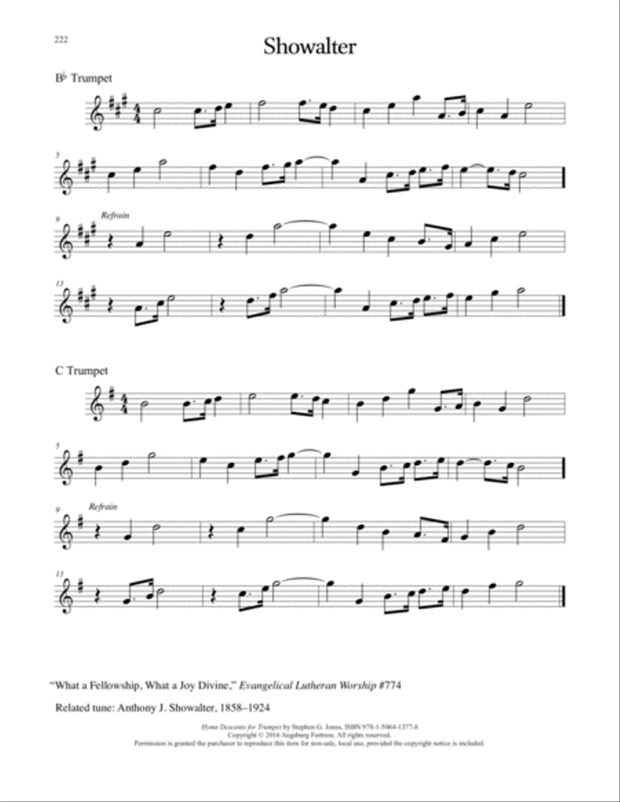 Hymn Descants for Trumpet C Trumpet scores gallery preview page 223