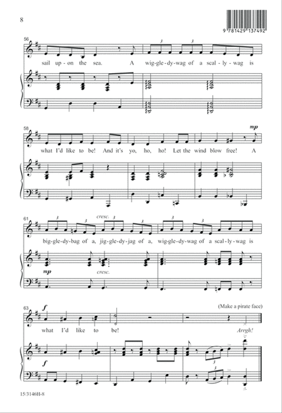 Scallywag Scallywag Unison Choir scores gallery preview page 9