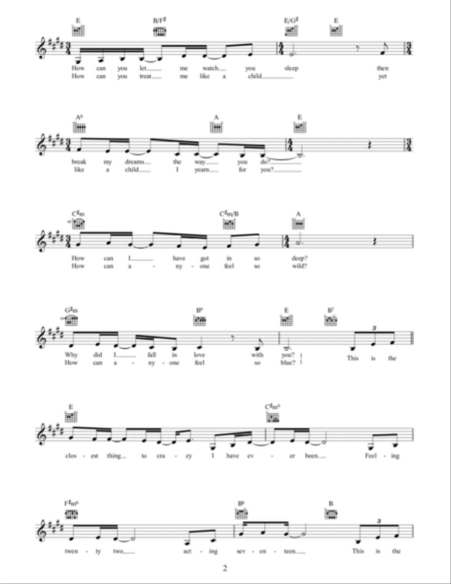 The Closest Thing To Crazy Piano scores gallery preview page 2