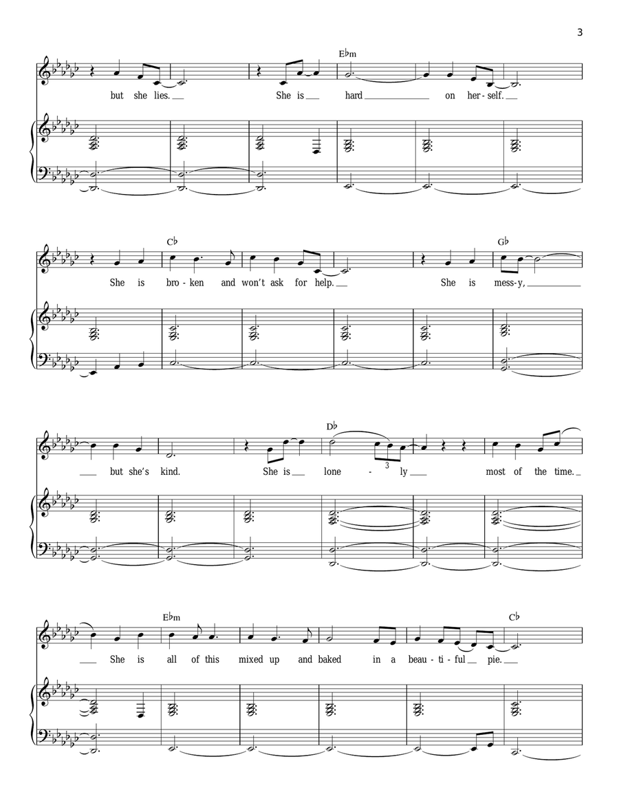 She Used To Be Mine (from Waitress The Musical) Voice scores gallery preview page 3