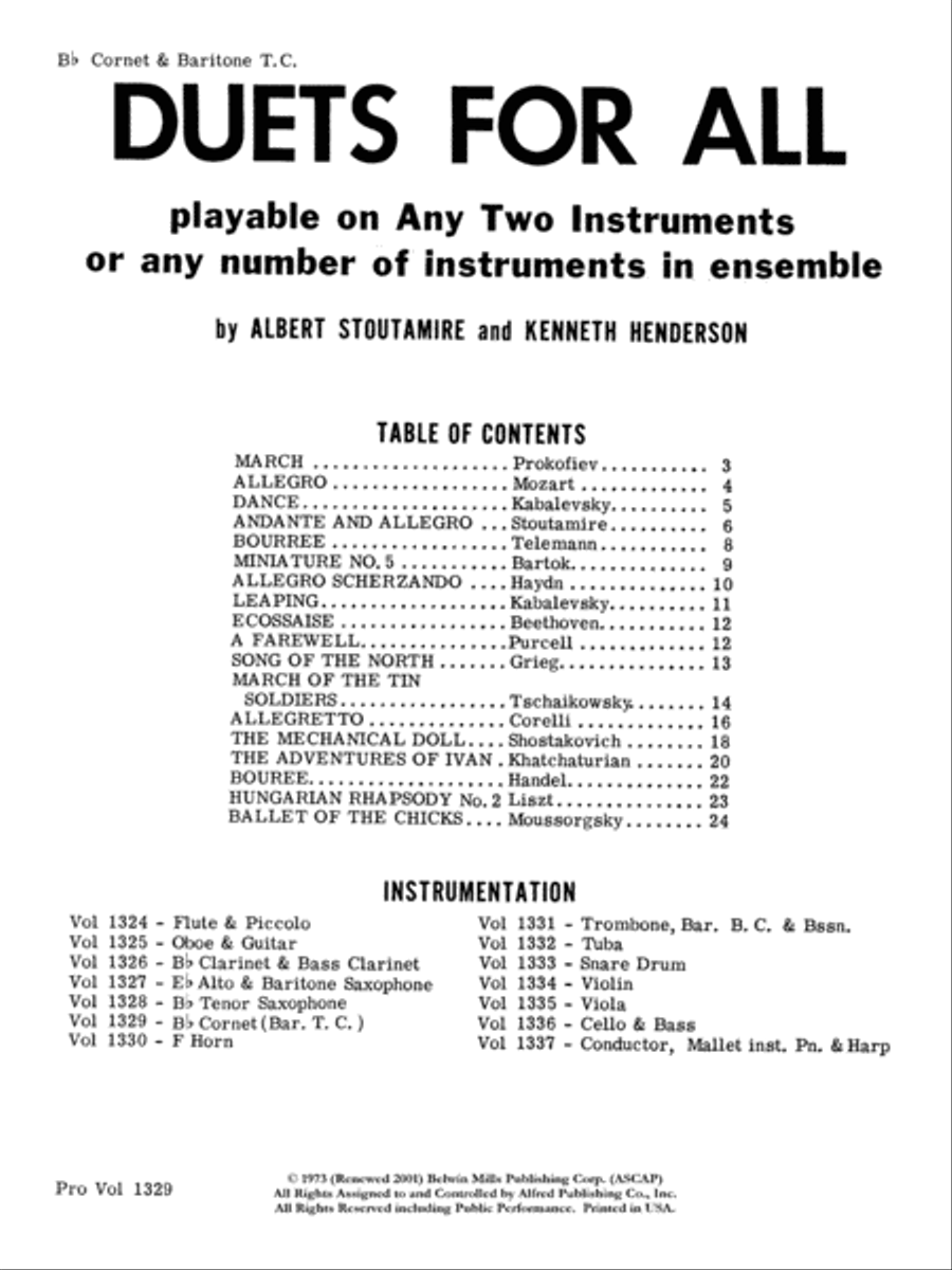Duets for All Small Ensemble scores gallery preview page 2