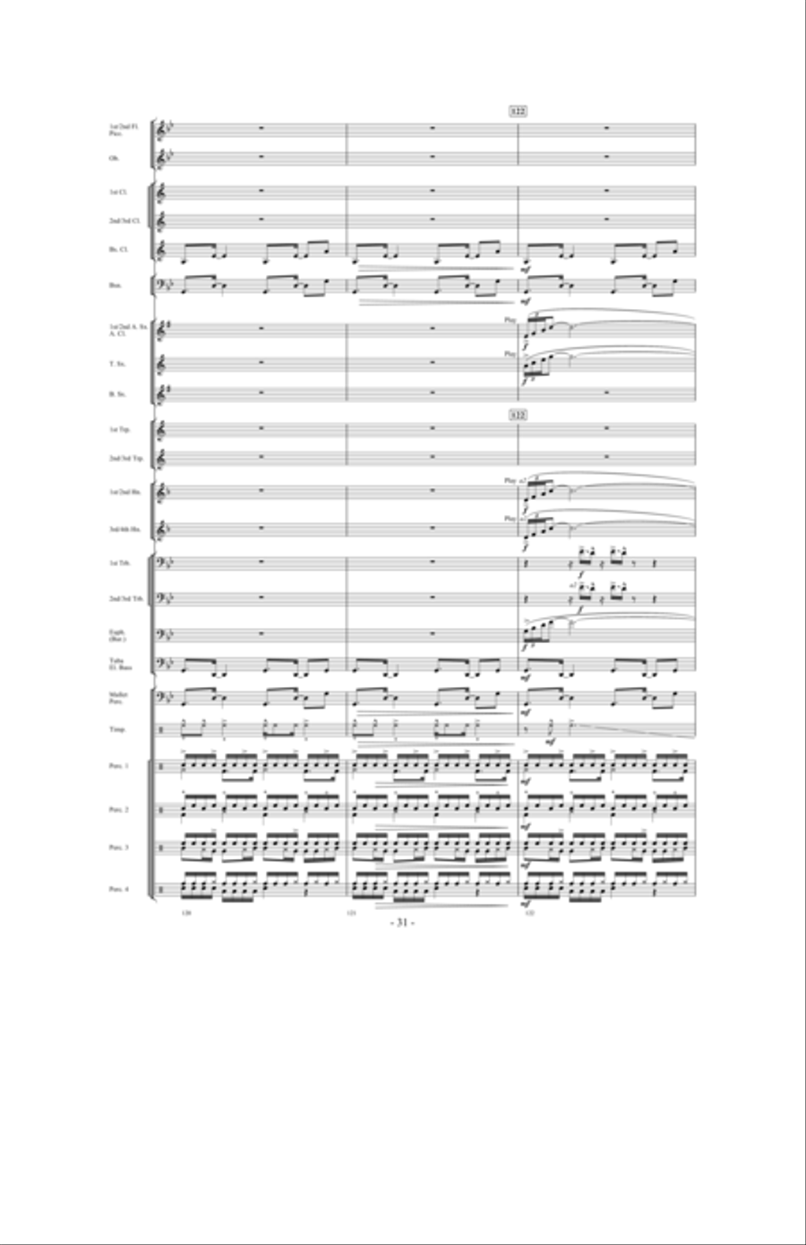 Brazil: Ceremony, Song and Samba Concert Band scores gallery preview page 30