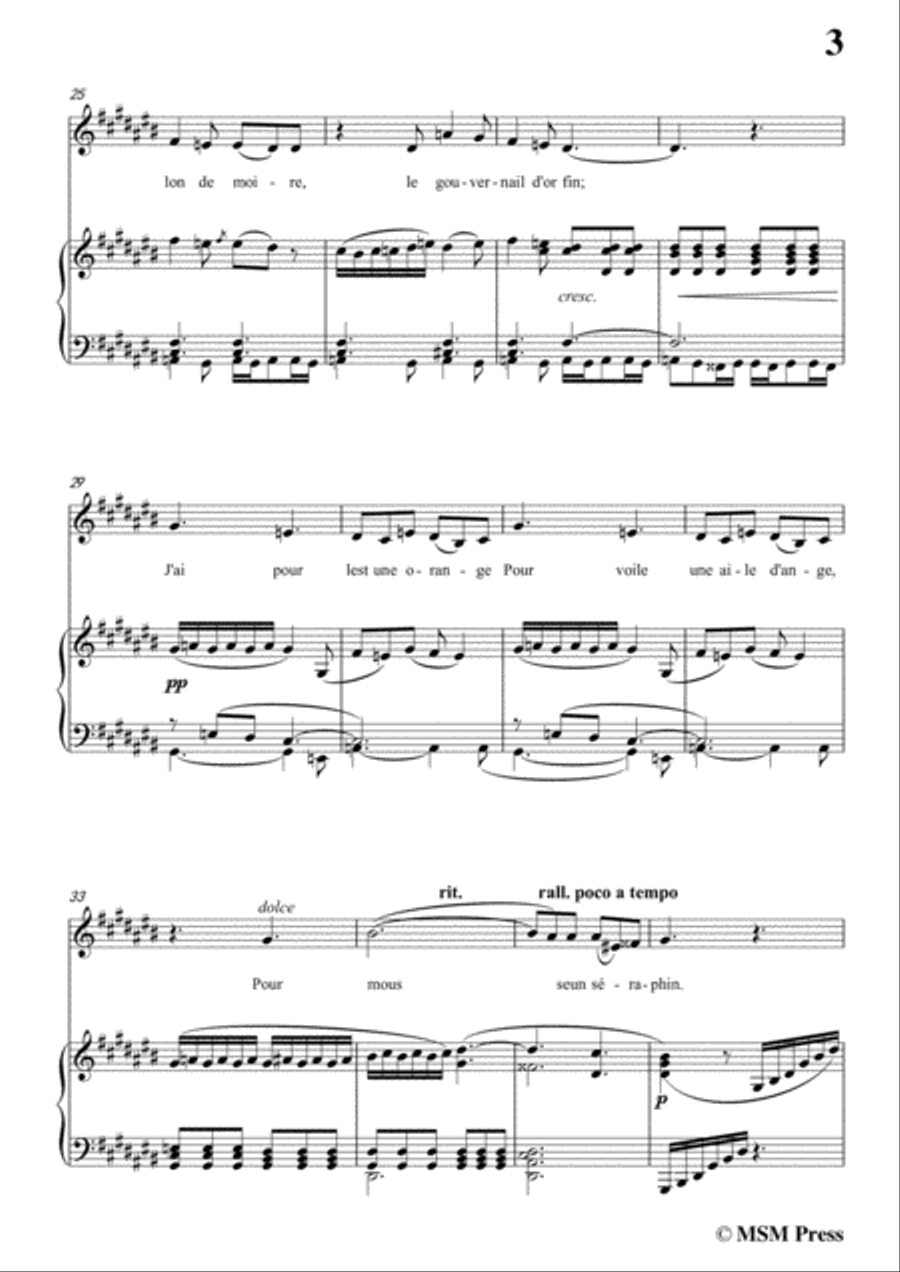 Berlioz-L'ile Inconnue in C sharp Major,for voice and piano Voice Solo scores gallery preview page 5