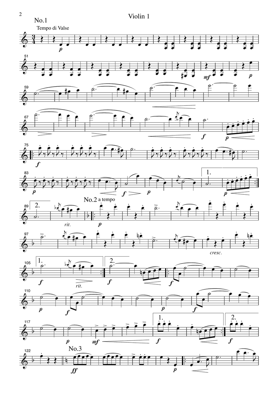 Ivanovici Donauwellen, for string quartet, CI001 String Quartet scores gallery preview page 6