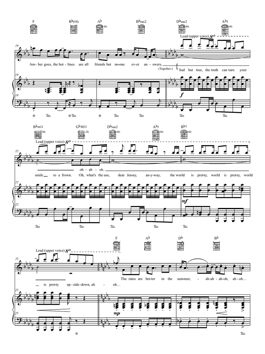 Dear Jenny Dear Jenny Piano, Vocal, Guitar scores gallery preview page 3