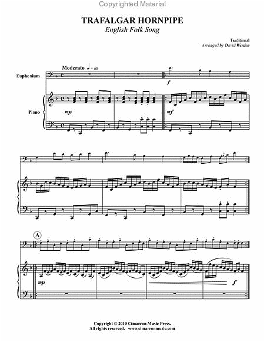 Trafalgar Hornpipe Euphonium scores gallery preview page 2
