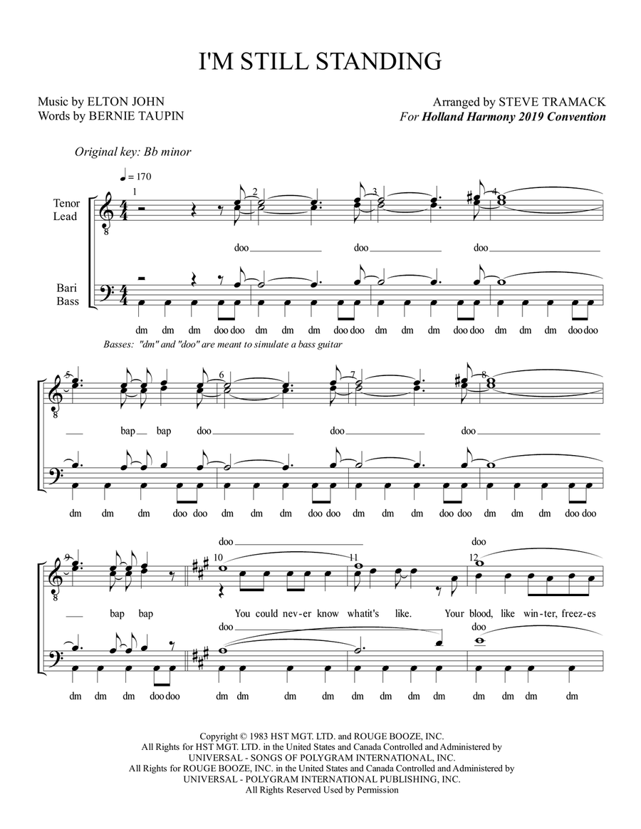 I'm Still Standing TTBB scores gallery preview page 1