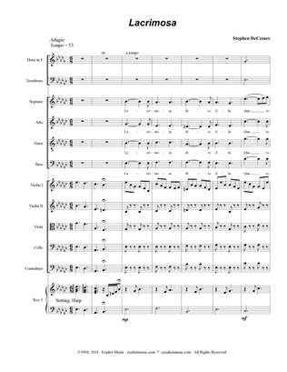 Lacrimosa (from "Requiem Mass" - Full Score)