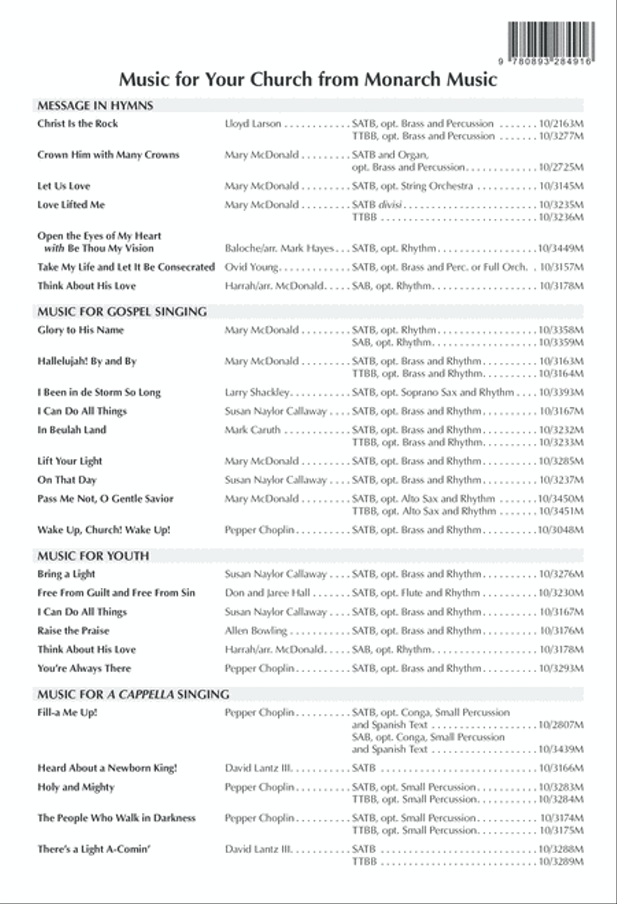 I Will Sing of My Redeemer 4-Part scores gallery preview page 13