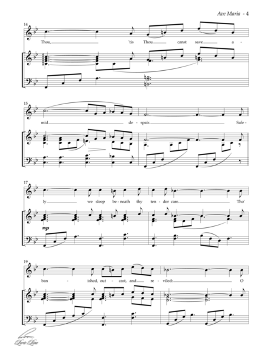 Ave Maria Piano Solo scores gallery preview page 4