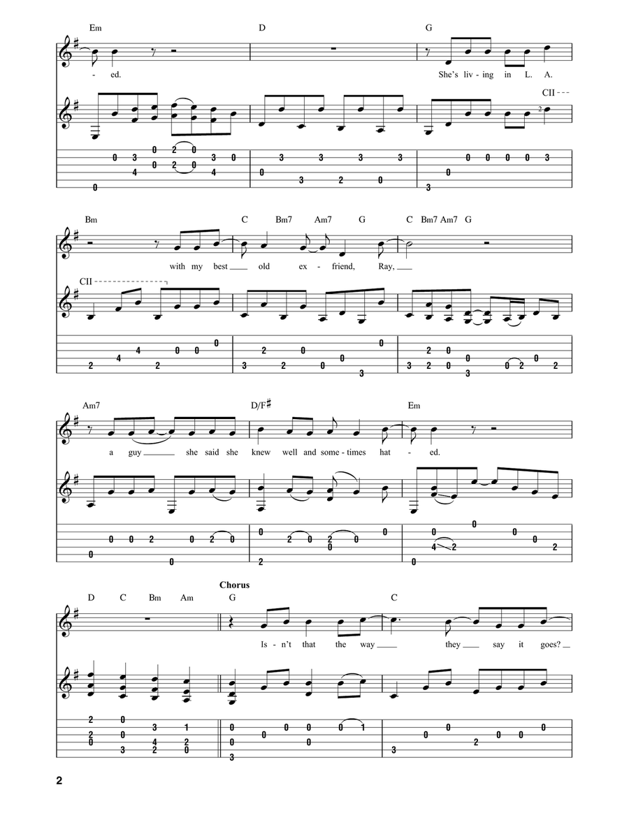 Operator (That's Not The Way It Feels) Acoustic Guitar scores gallery preview page 2
