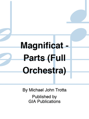 Magnificat Orchestration Set of Parts Only
