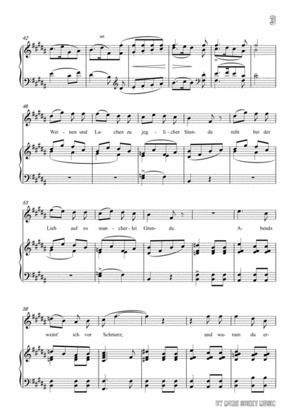 Schubert-Lachen und Weinen in B Major,for voice and piano image number null