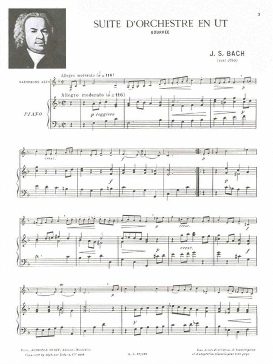 Pieces Celebres Vol.3 (saxophone-alto & Piano) Saxophone scores gallery preview page 2