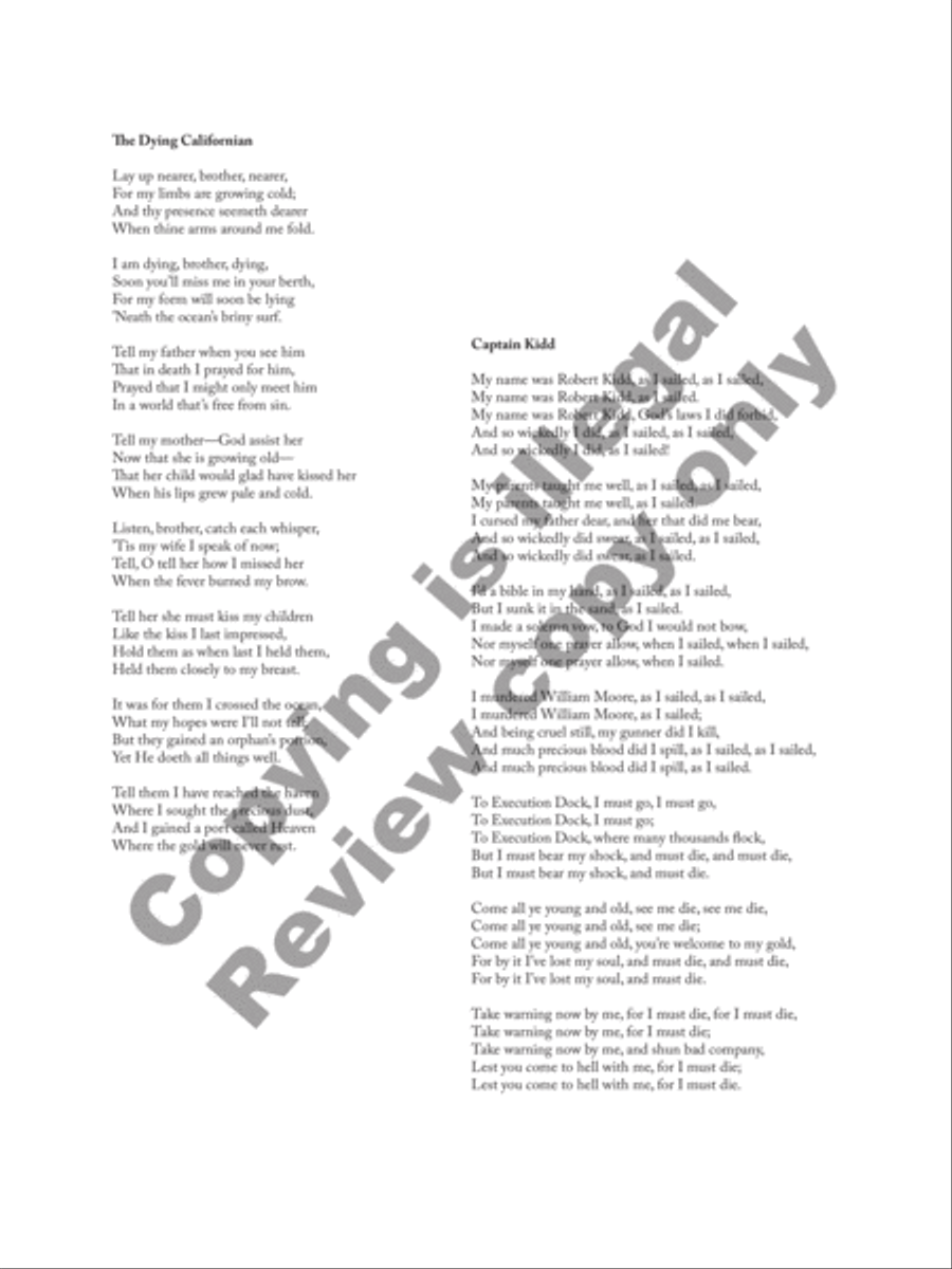 American Death Ballads (Piano/Vocal Score) High Voice scores gallery preview page 25