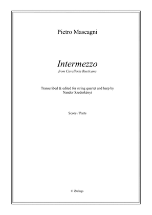 Book cover for Intermezzo from Cavalleria Rusticana; transcription for string quartet with harp