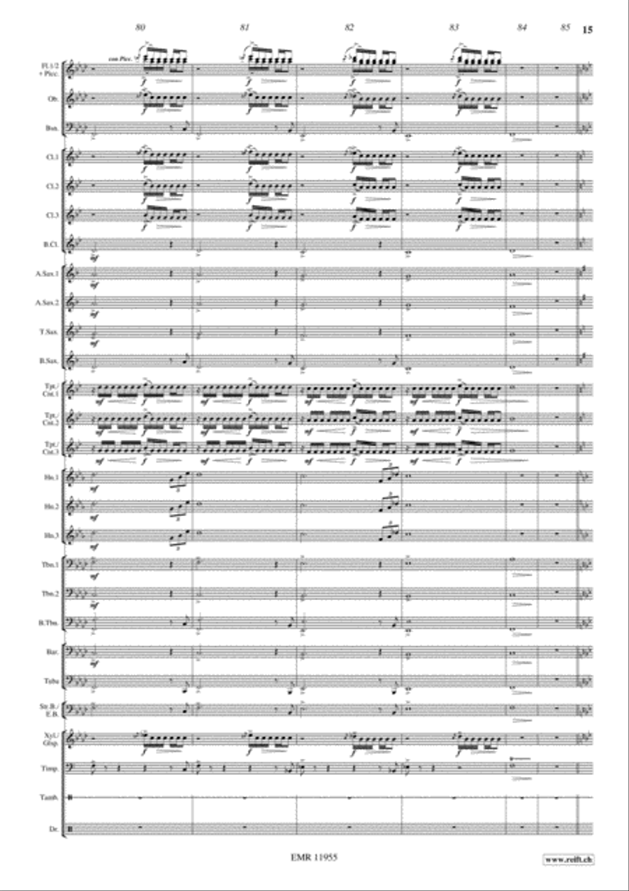 On Her Majesty's Secret Service Concert Band scores gallery preview page 16