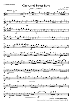 "Chorus of Street Boys" from "Carmen" (alto sax)