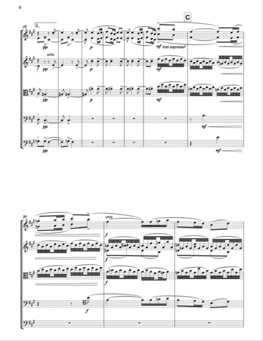 RAVEL Sonatine (1st movement) fro string orchestra String Orchestra scores gallery preview page 5