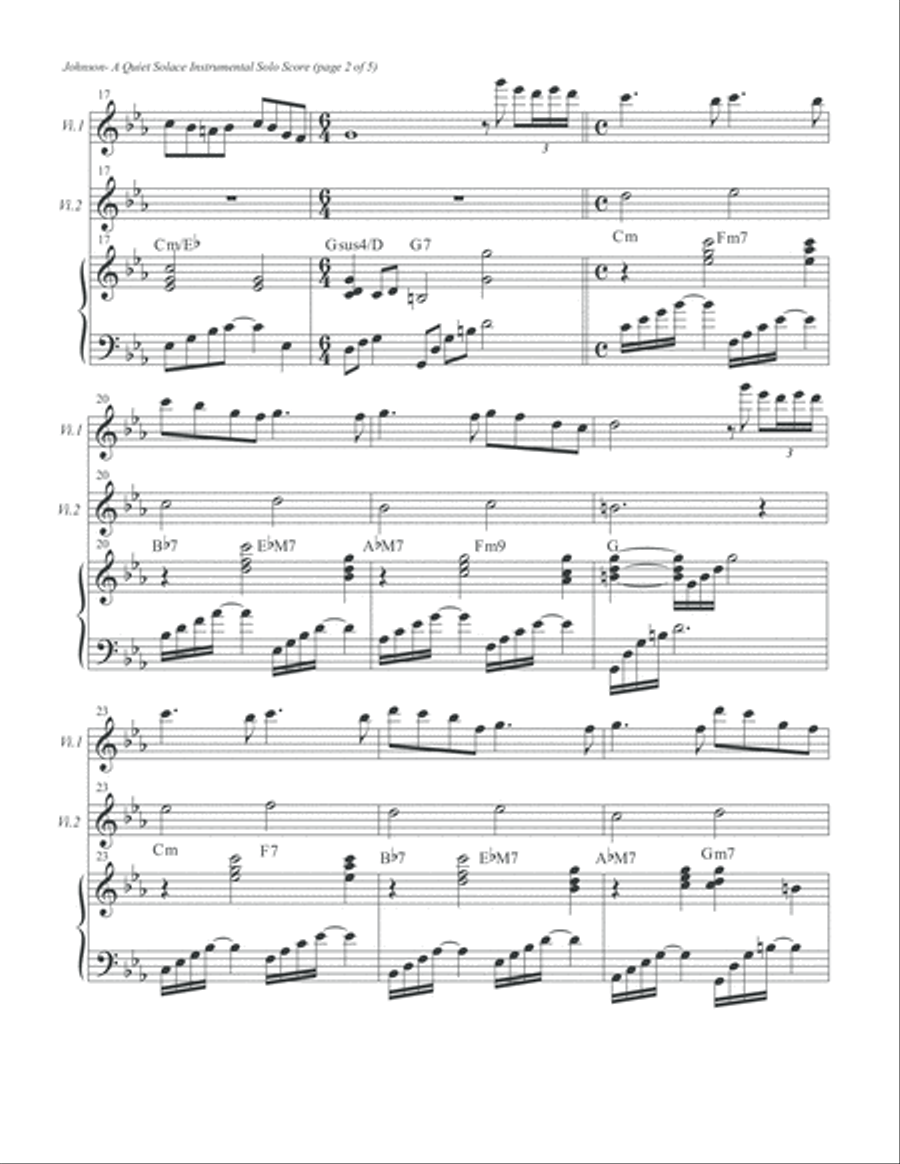 A Quiet Solace Inst. Solo Score Score scores gallery preview page 4