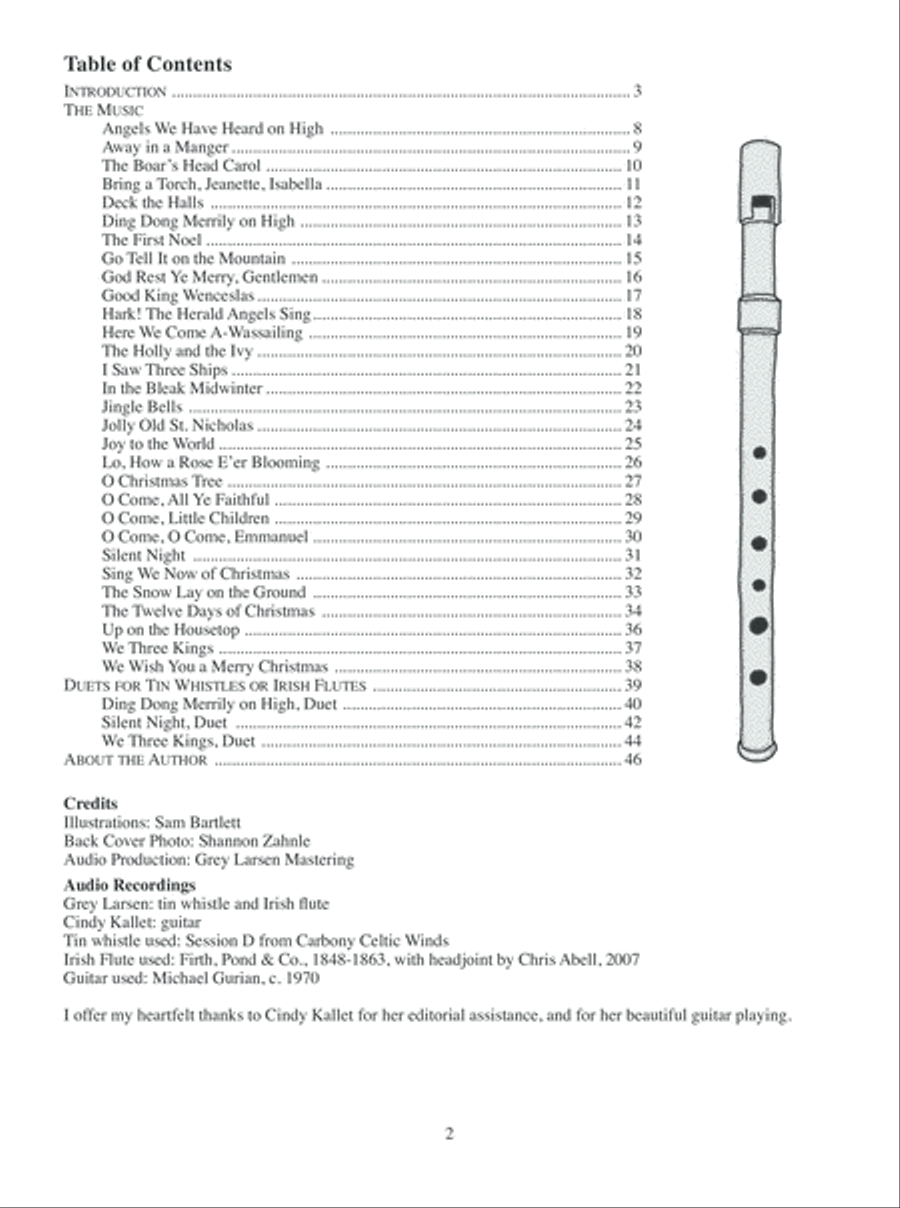 Easy Christmas Favorites for Tin Whistle or Irish Flute Flute scores gallery preview page 3